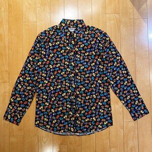 Puzzle Piece Long Sleeve Button-Up Shirt